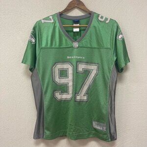 Reebok Women's Seattle Seahawks Kerney Green & Silver Jersey Size Large